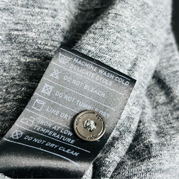 QÔR Heathered Gray Long Sleeve Henley Shirt XL - Picture 5 of 8